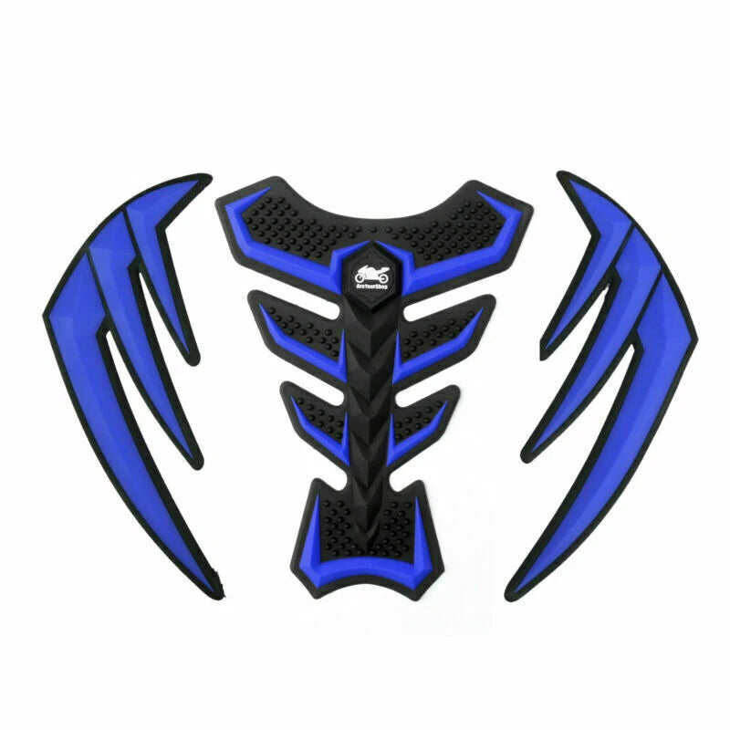 3D Rubber Side Tank Pad Protector for Kawasaki ZX6R ZX10R Z1000 (T9)