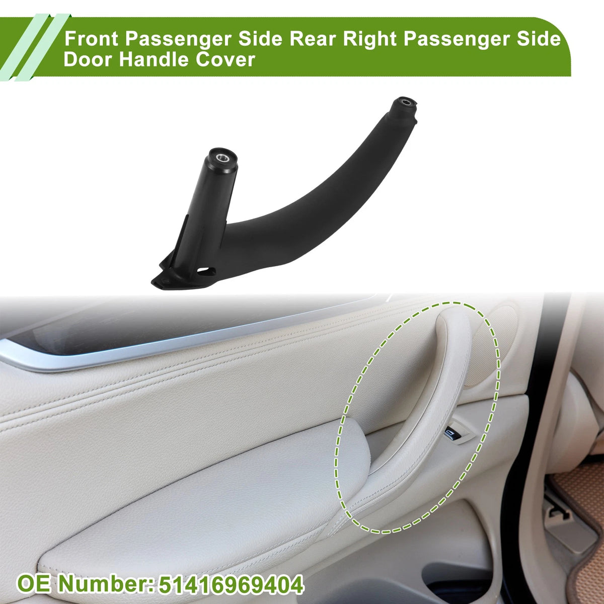 Door Panel Handle Pull Trim Cover Replacement for BMW X5 E70 (2008–2013)