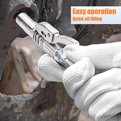 2X Grease Gun Coupler for Quick Release Lock Oil Injection Nozzles
