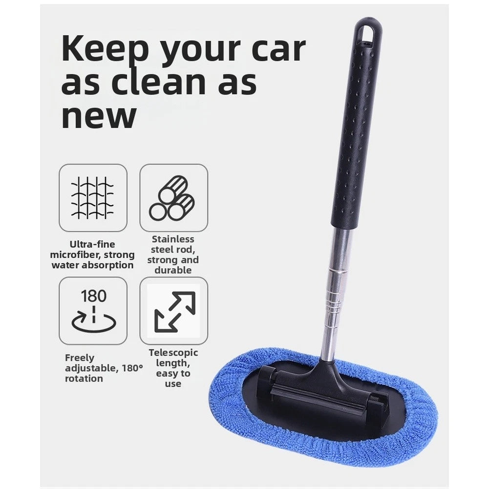 Car Windshield Cleaner Brush with Extendable Handle and Rotatable Head