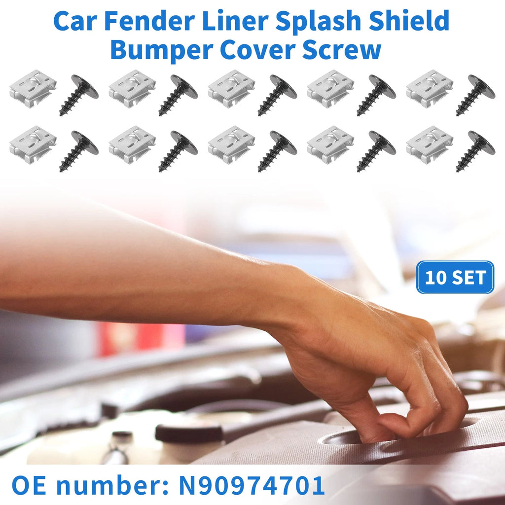 Fender Liner Splash Shield Bumper Screw Kit Set for VW Alltrack (2017–2019)