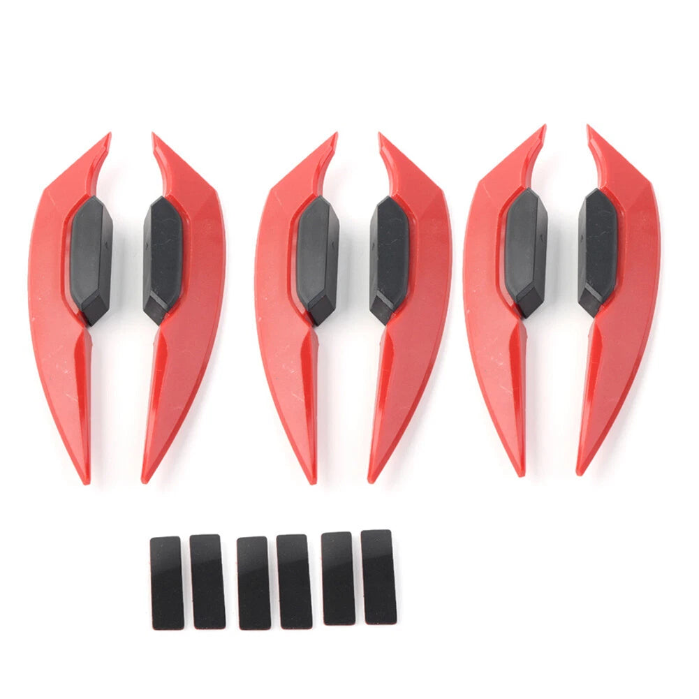RED Motorcycle Fairing Winglets Side Spoiler Deflector Air Wing Kit Universal