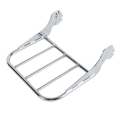 Chrome Detachable Backrest Sissy Bar Luggage Rack for Harley Touring (1997–2008)