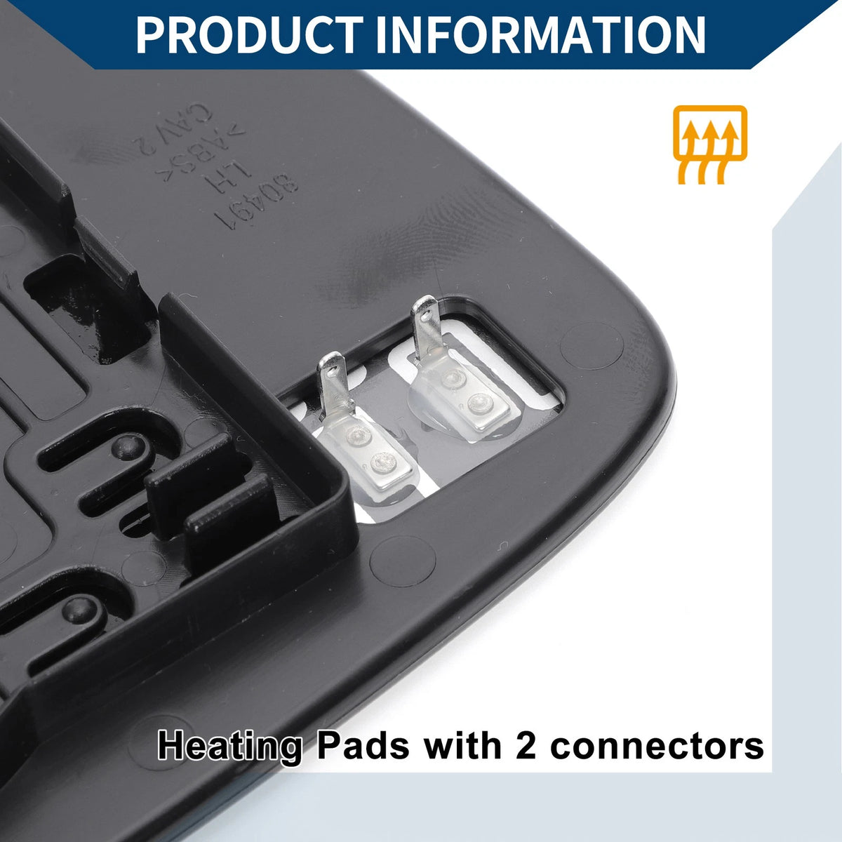 Heated Left Side Mirror Glass for Chrysler 200 300 (2011–2014)