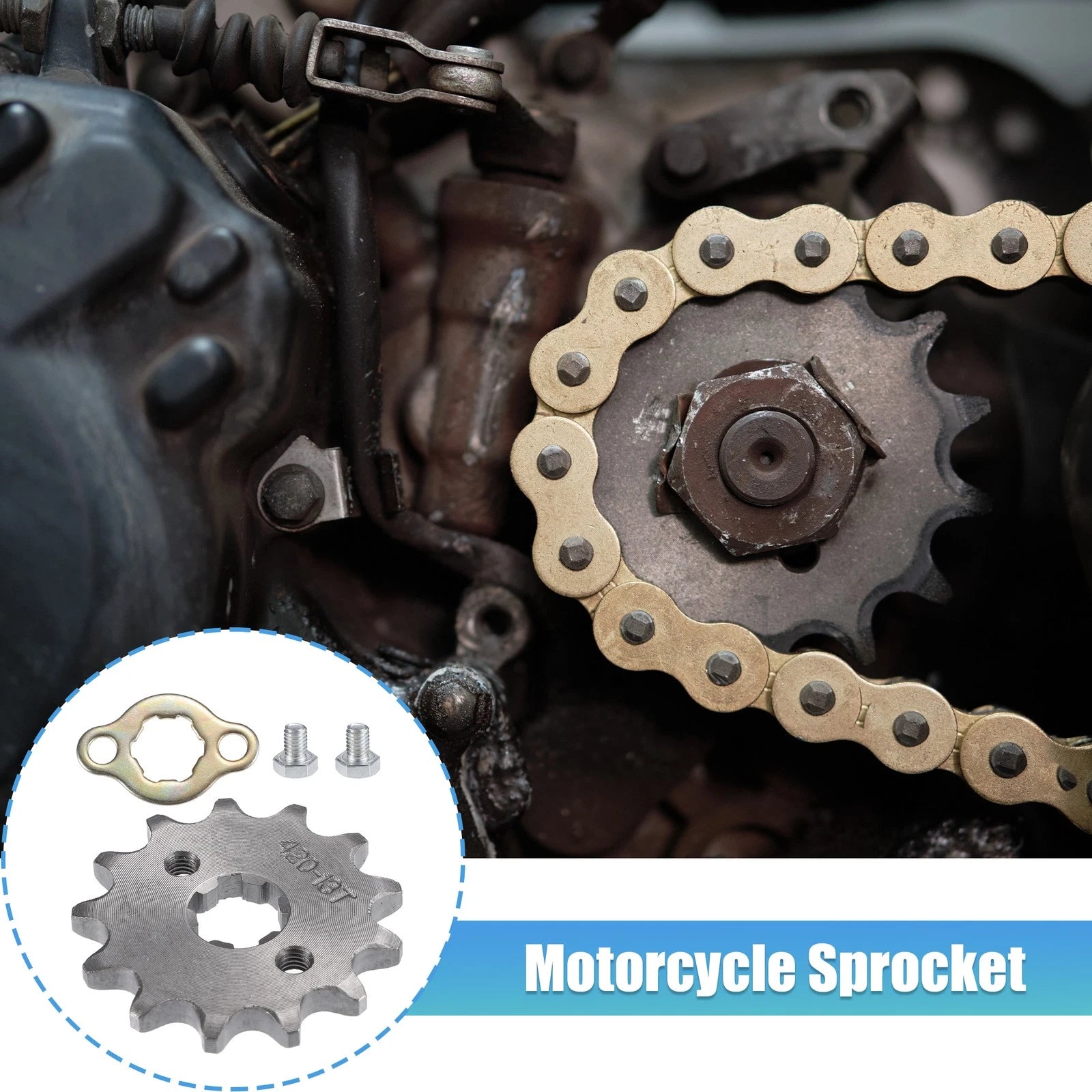 Front Engine Sprocket Set Replacement 13T 17mm ID for Dirt Pit Bike ATV (420)