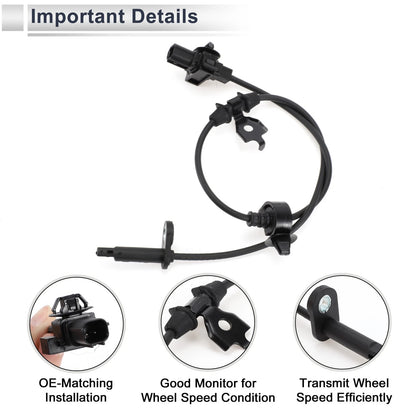 ABS Wheel Speed Sensor No. 57475SZNA02 for Acura ZDX (2010–2013) Rear Left