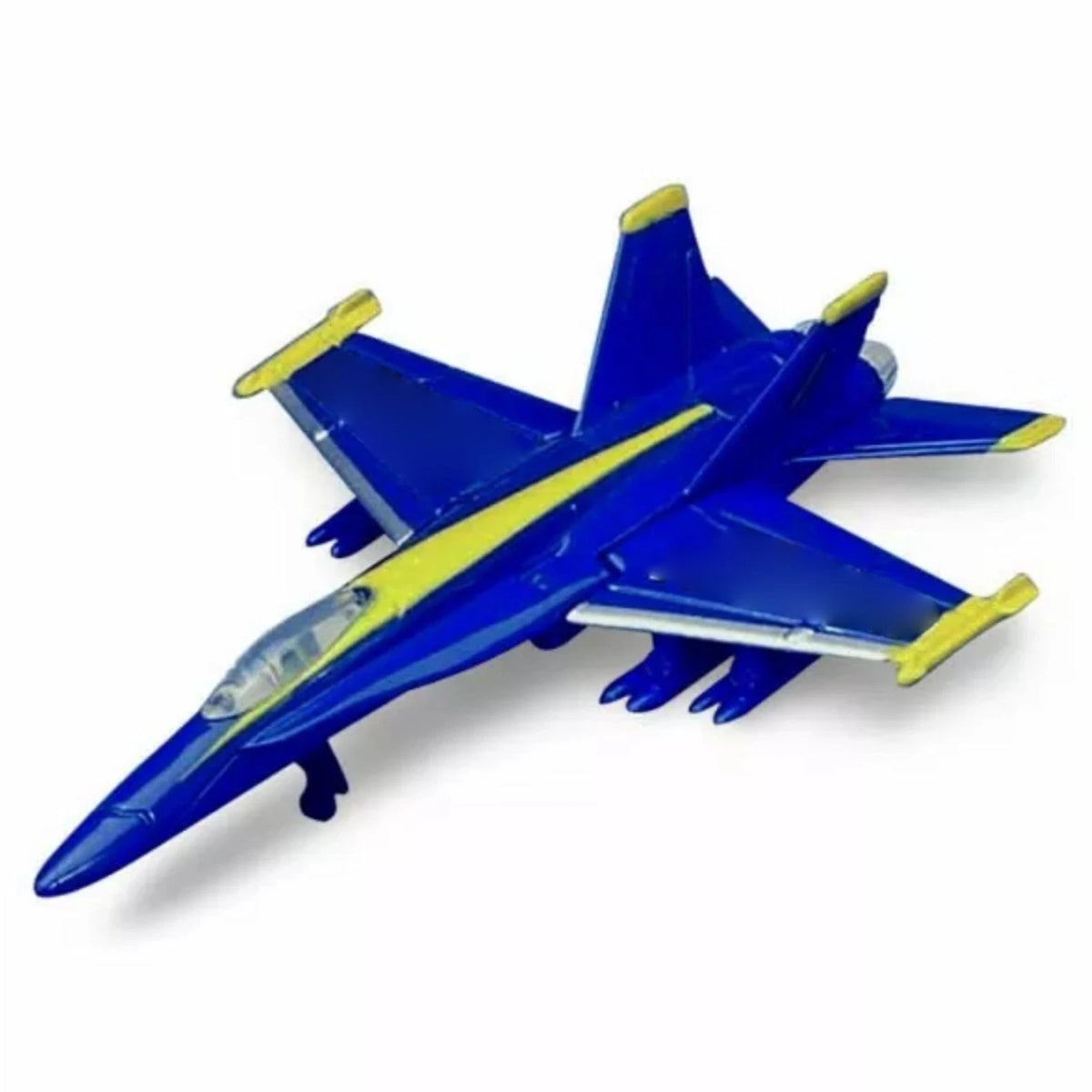F/A-18 Hornet Model 1:64 Scale Die-Cast Alloy Blue Yellow Trim