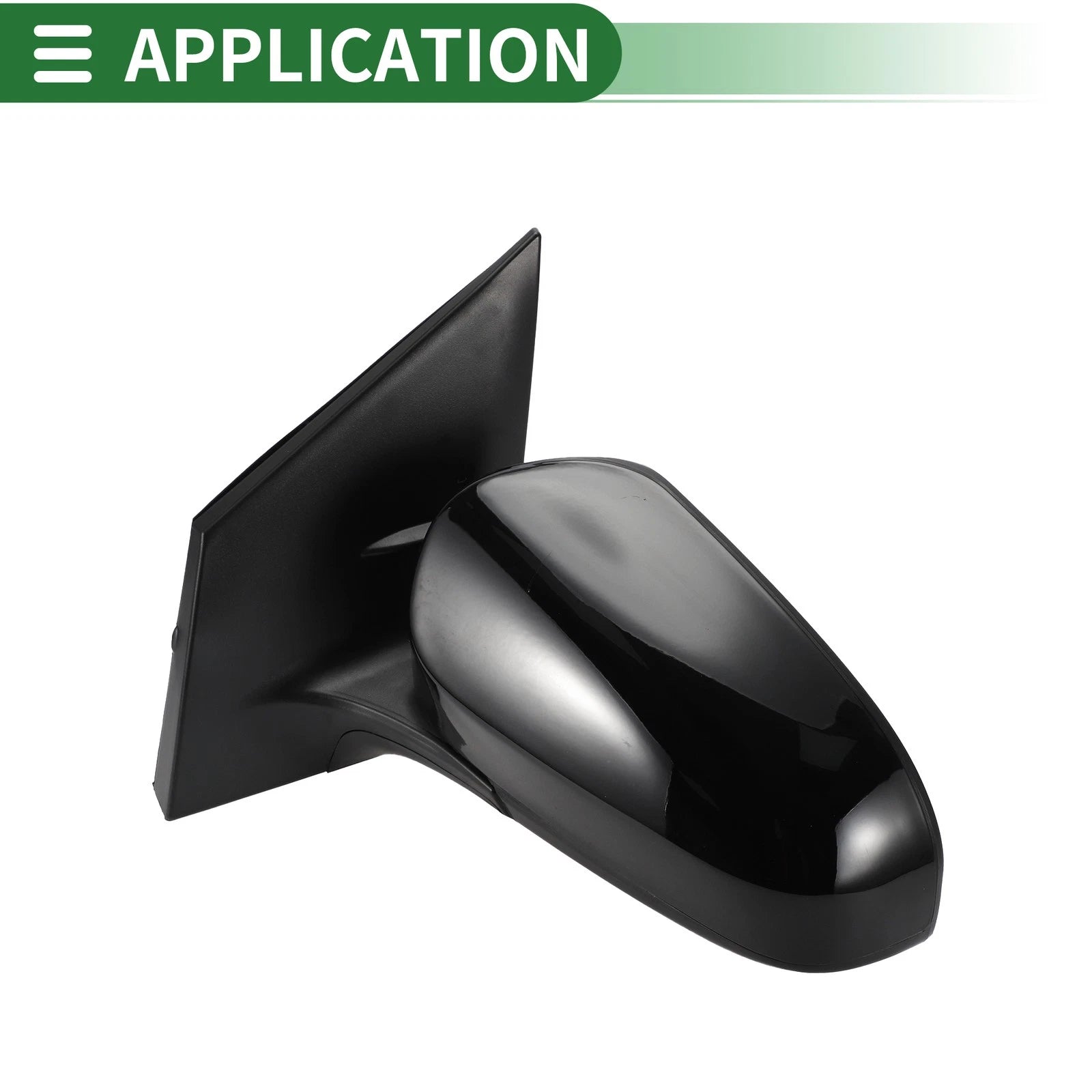 Left Door Mirror Replacement Manual Folding Gloss Black for Toyota Corolla (2014–2019)