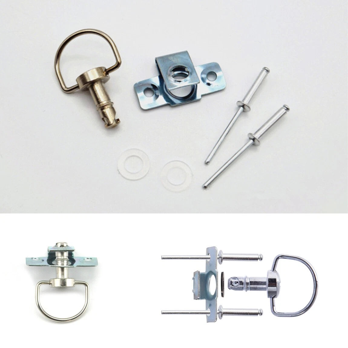 New 10 Sets Motorcycle 1/4 Turn Quick Release Race Fairing Fasteners Rivet 17MM