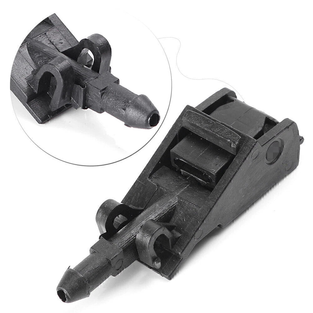 Universal Windshield Washer Spray Nozzle for Cars (Plastic, Black)