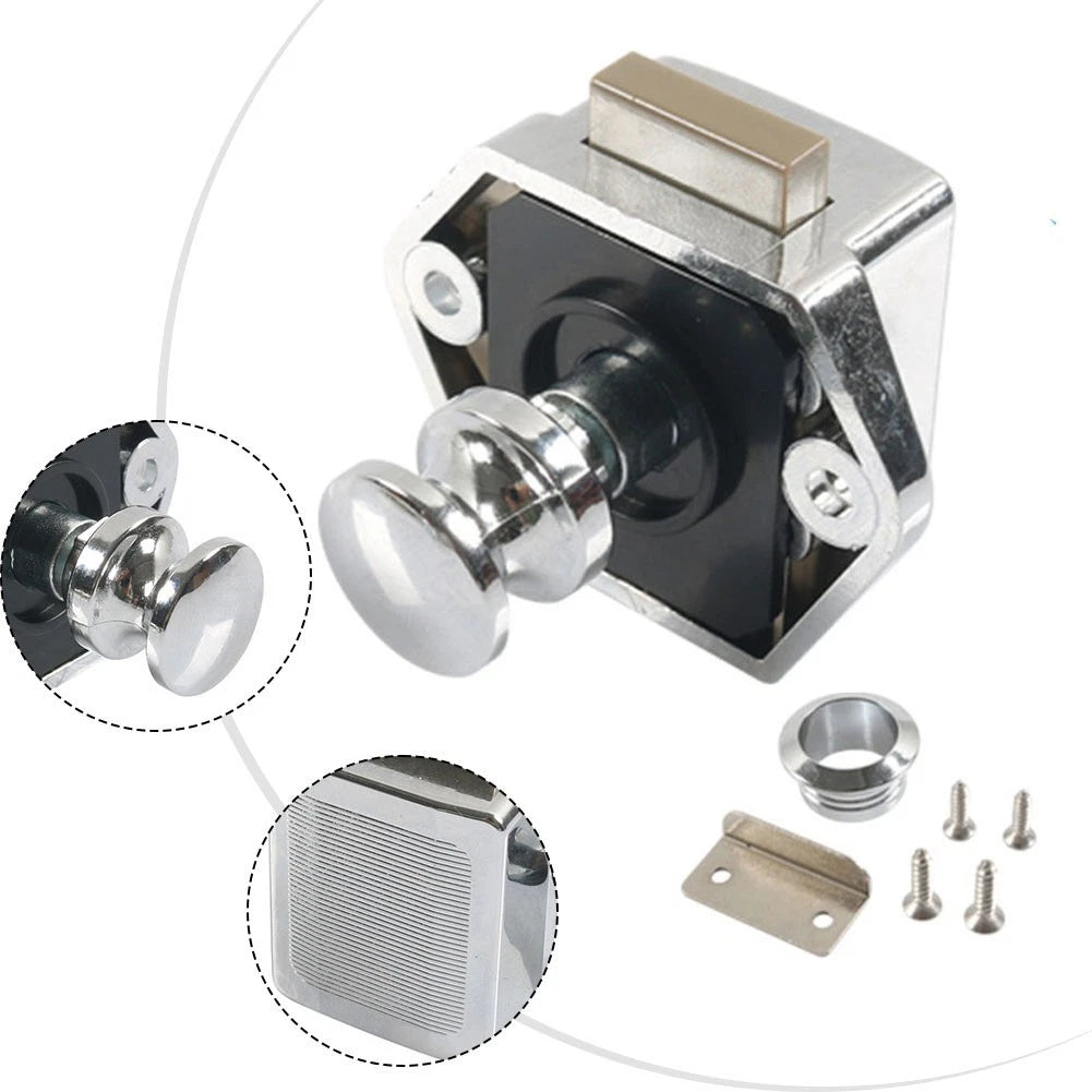 Push Button Keyless Drawer Lock for RV Car Boat Ship Storage Cabinets