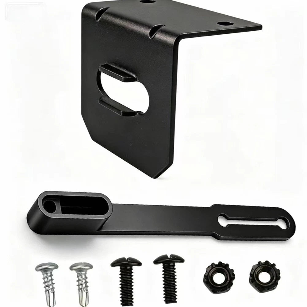 4 Way Trailer Wiring Mounting Bracket Kit Iron Material 0.38in Thickness