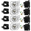 Set of 4 Carburetor Kits for Yamaha F75-100HP 4-Stroke (Fits 804346T, 67F-W0093-00)
