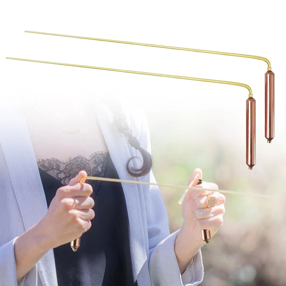 Twin Brass Dozing Rods for Treasure Hunting