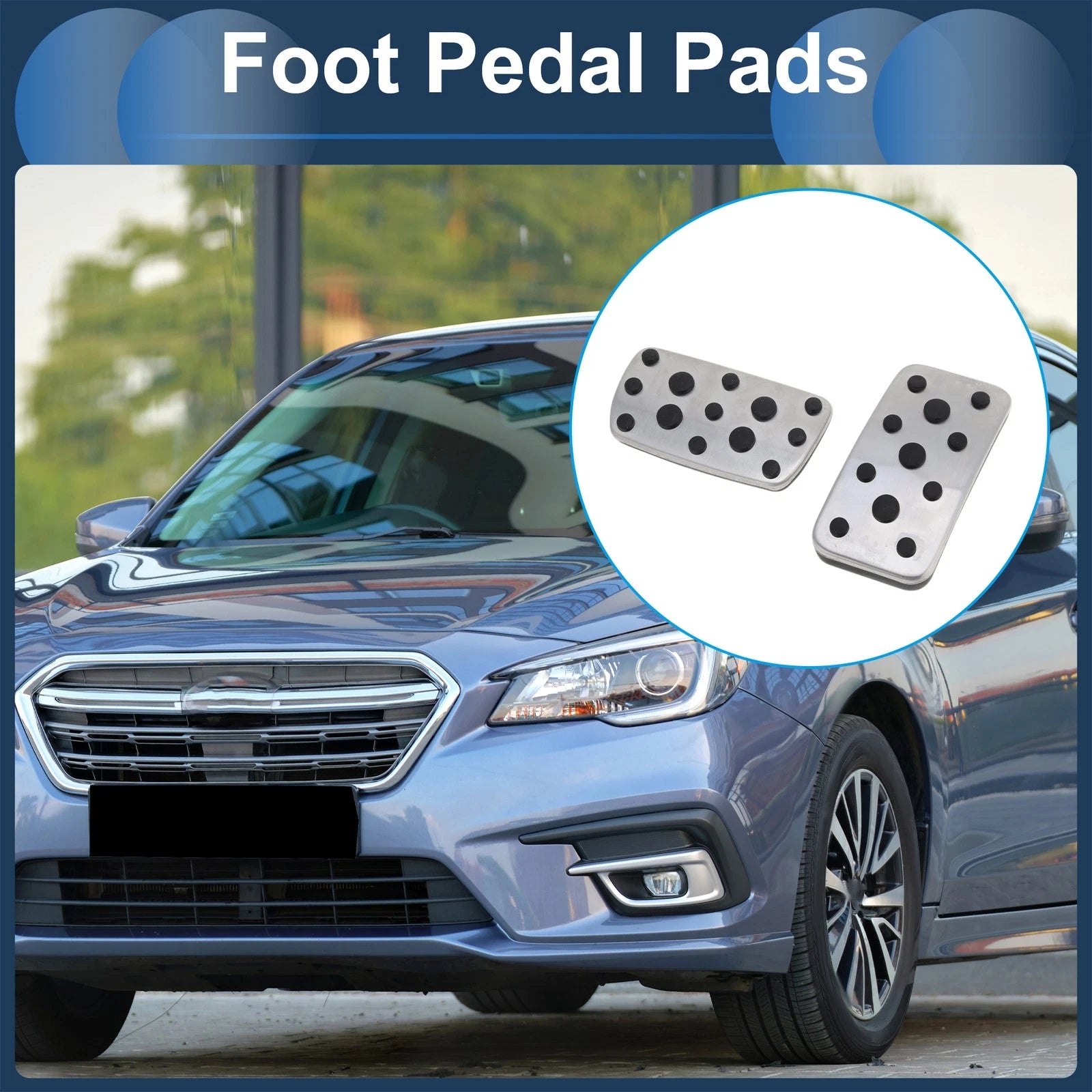 Automatic Footrest Pedals Cover Set for Subaru Legacy (2015–2019)