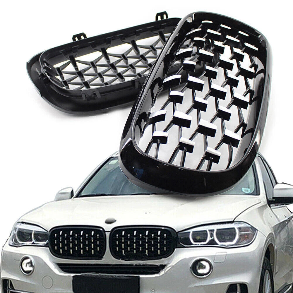 Pair Front Grille Chrome for BMW X5 F15 (2014–2016)
