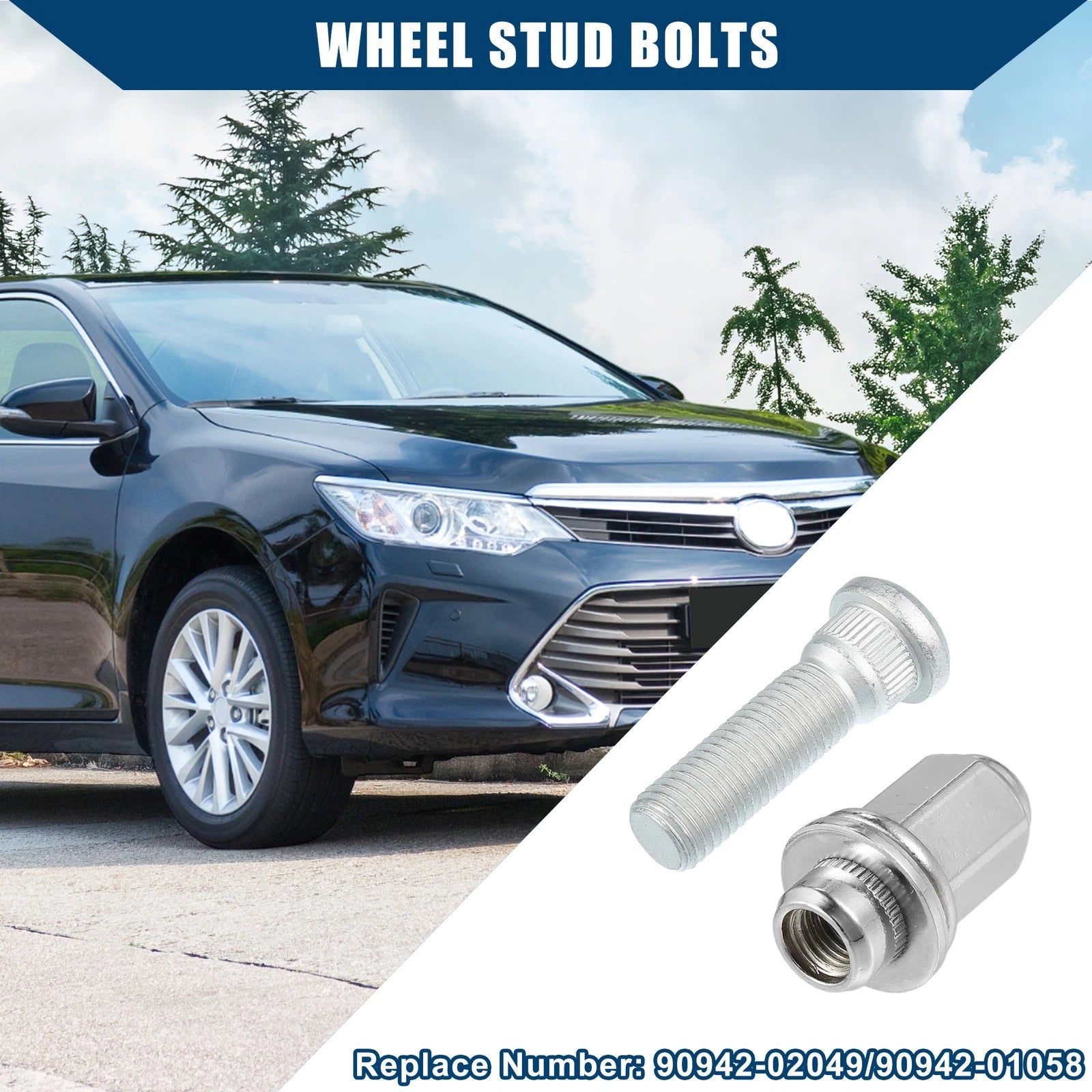 Wheel Lug Stud Bolt M12 1.5 Replacement Set for Toyota Lexus Scion (2009–2015)