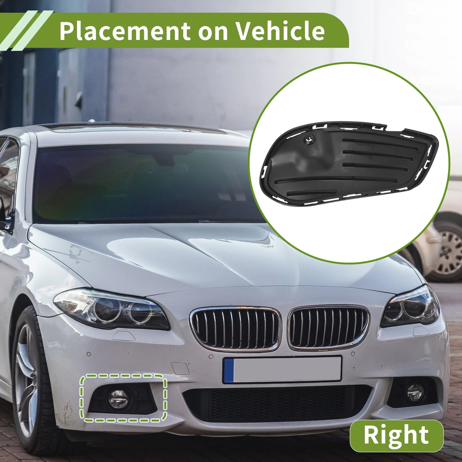 Fog Light Grill Front Right Replacement for Mercedes-Benz C300 (2017–2018)