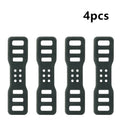 4Pcs 6 Hole 92mm Driving Recorder Fixed Bandage Elastic Silicone Strap For DVR