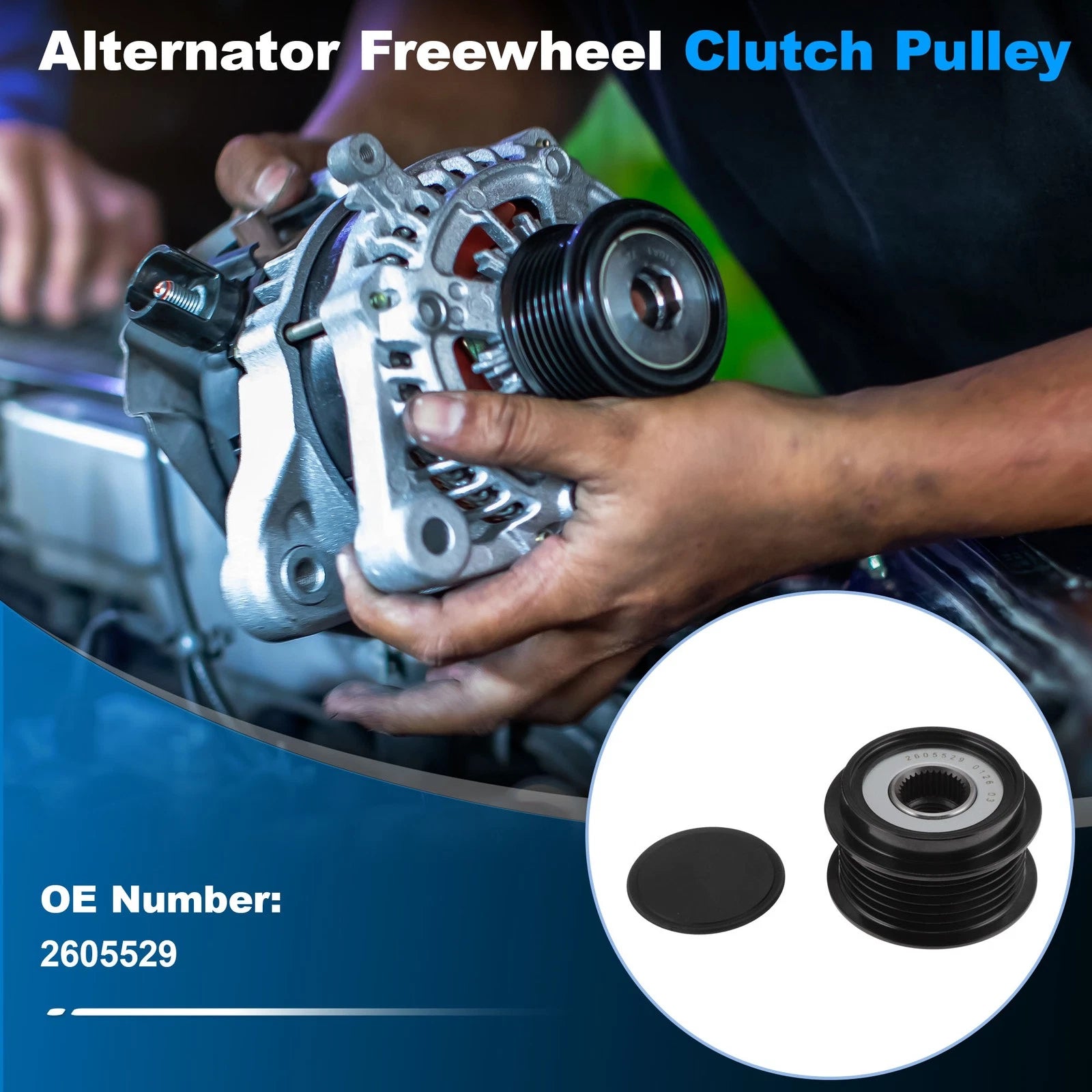 Alternator Freewheel Clutch Pulley Replacement for Chevrolet Equinox (2012)