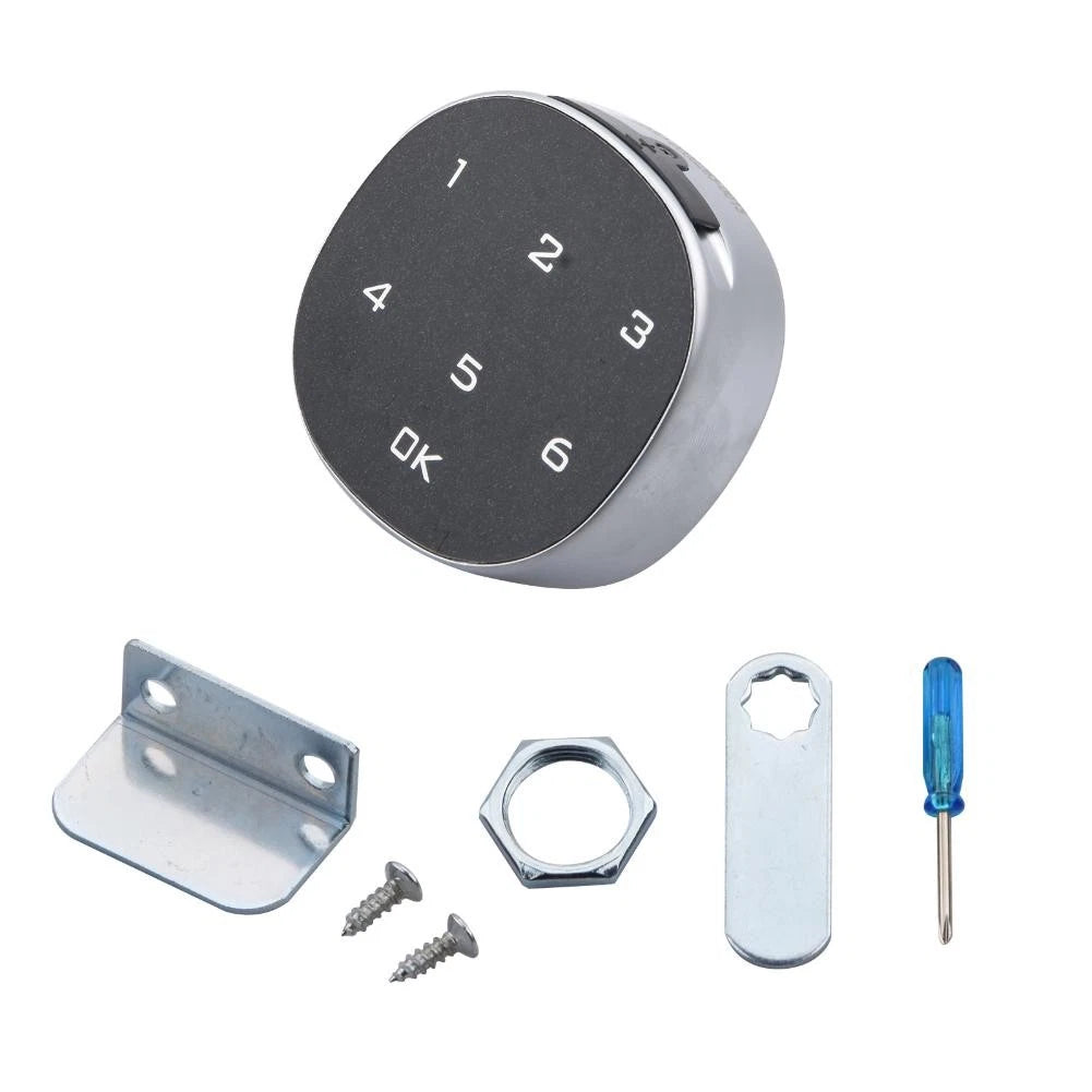 Electronic Password Lock for Security Cabinet (Black/Silver)