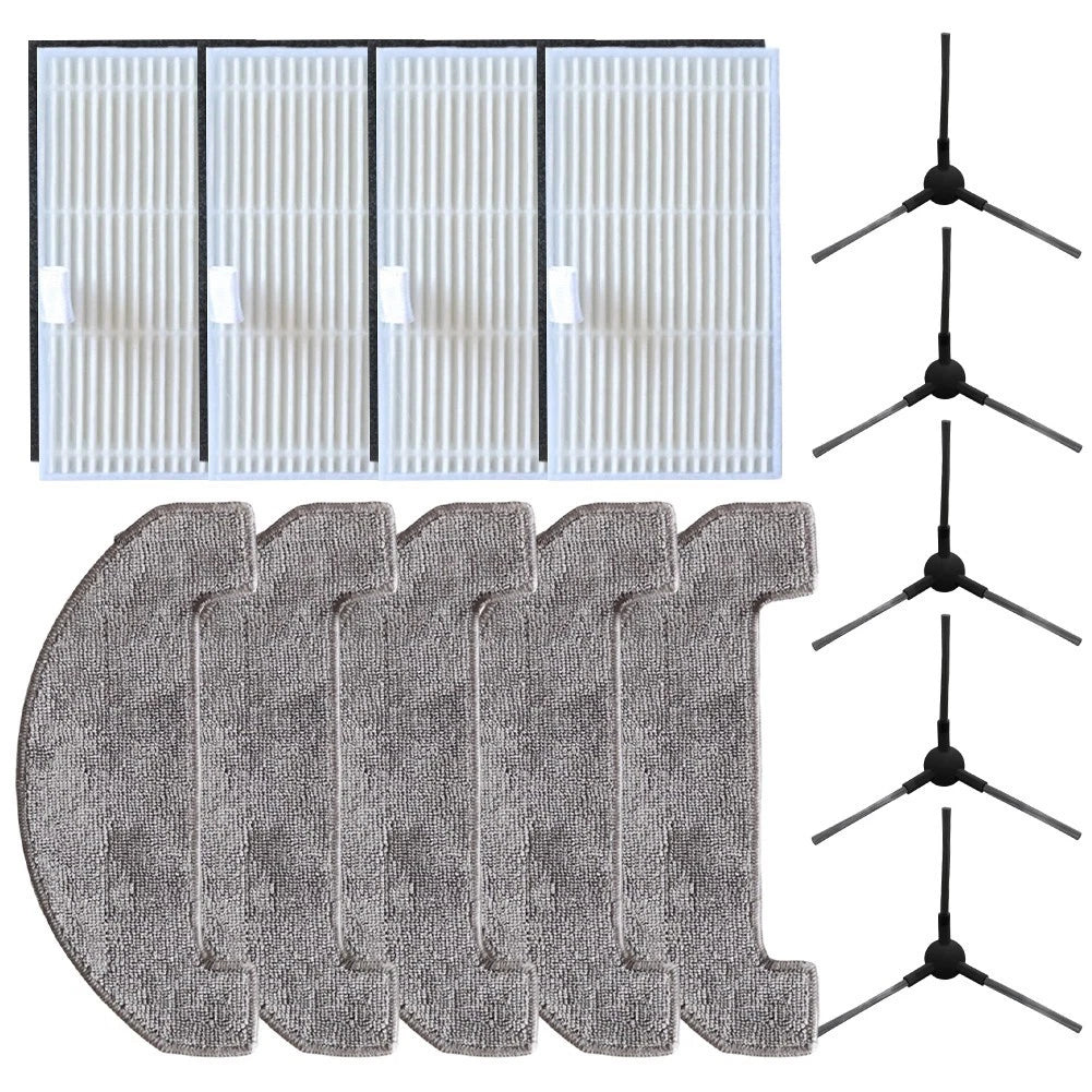 Side Brush and Filter Mop Cloth Kit for BPMIO B15 B15 Plus (Compatible)