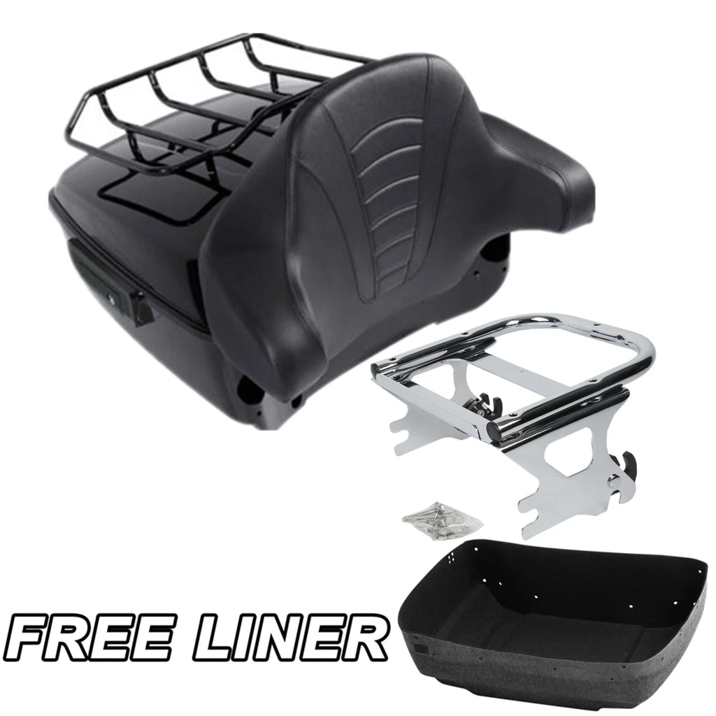Trunk Backrest Pad Mount Rack for Harley Electra Glide (1997–2008)