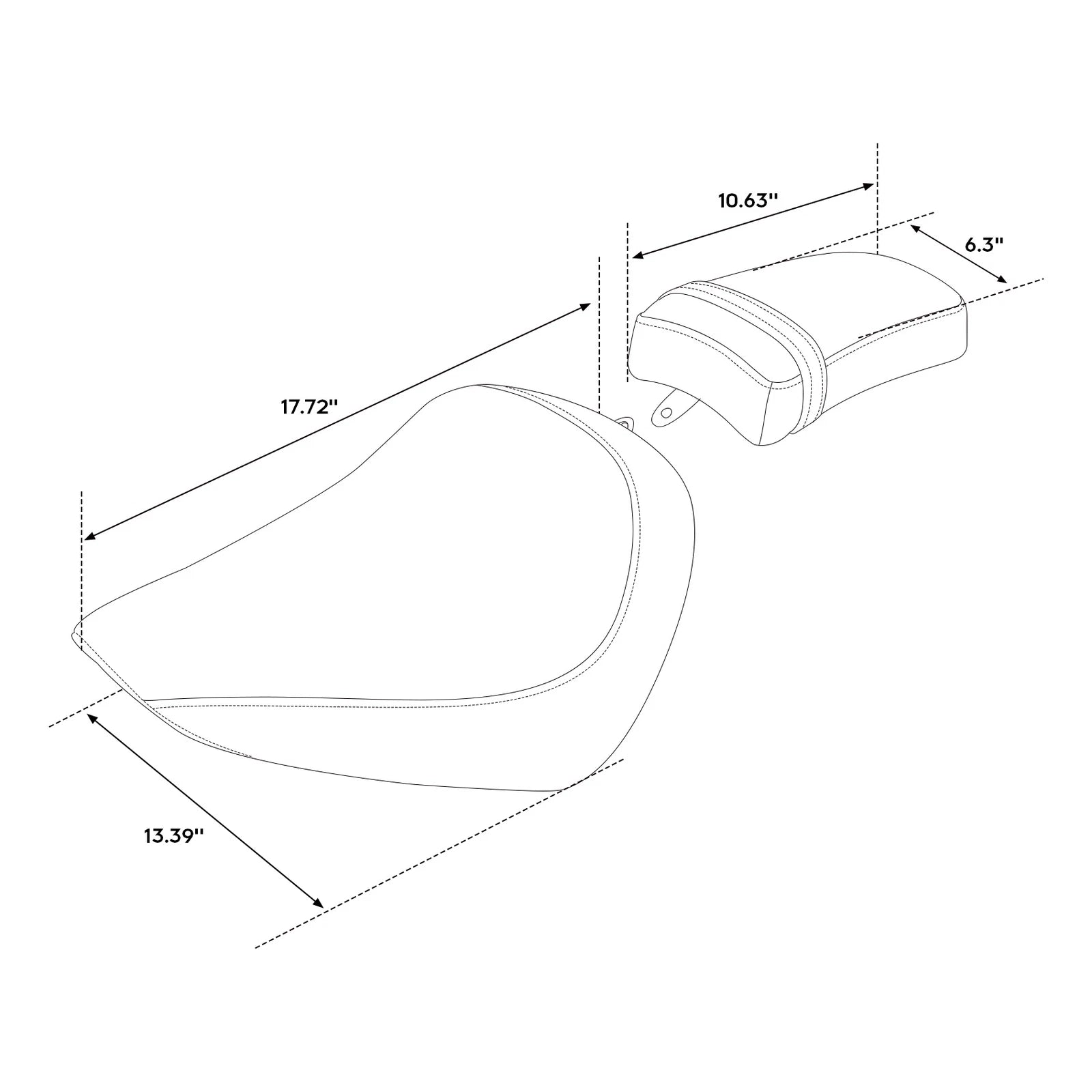 Passenger Seat for Harley Softail Street Bob FXBB, FXST (2018–Present)