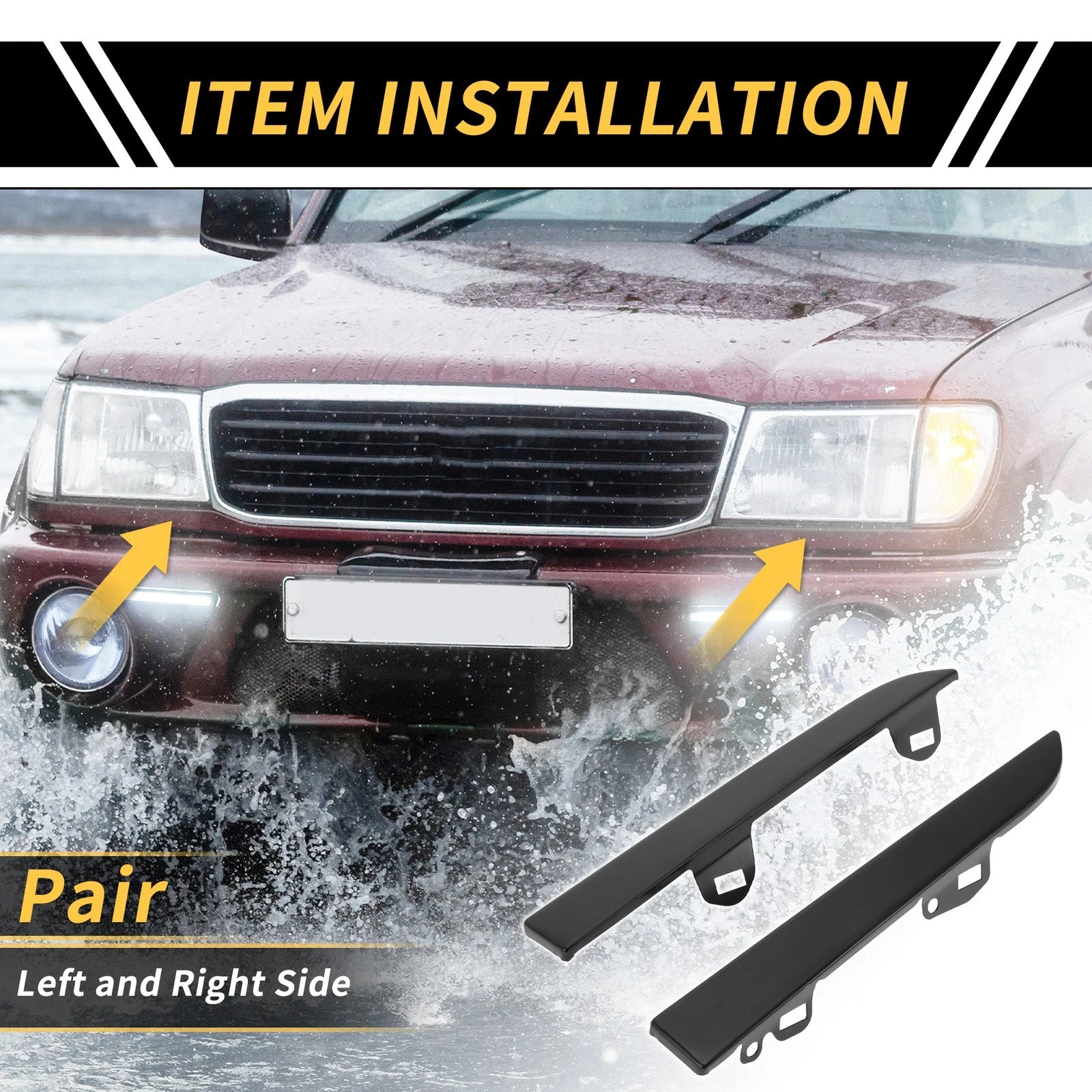 Front Bumper Grille Headlight Filler Replacement for Toyota Tacoma (2001–2004)