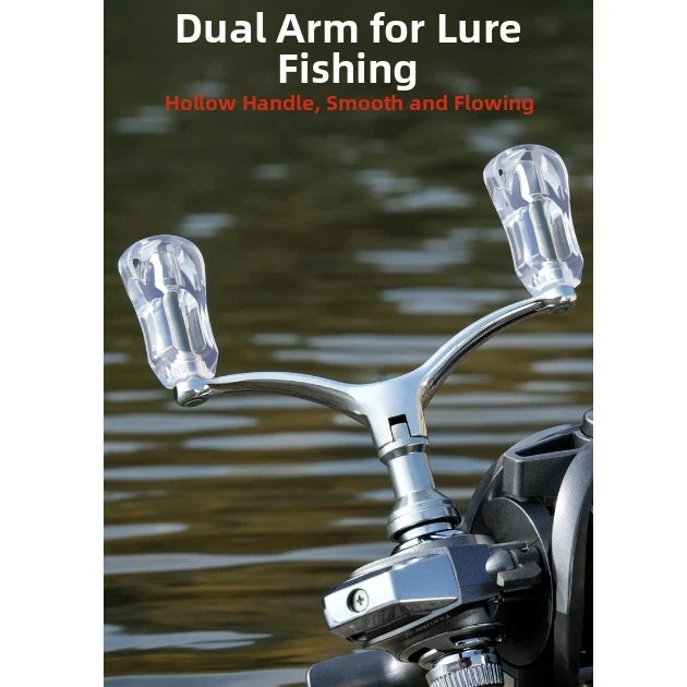 Aluminum Alloy Double Grip Reel Handle for Anglers