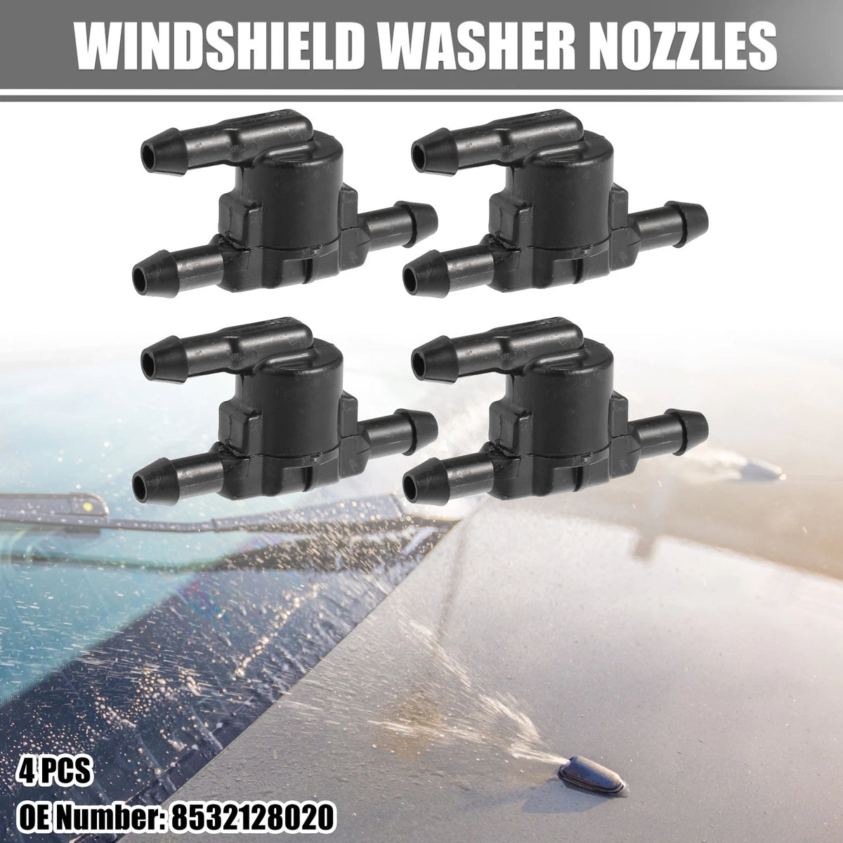 Windshield Washer Nozzle Spray Jet Set for Toyota Camry (4 pcs 2012–2017)