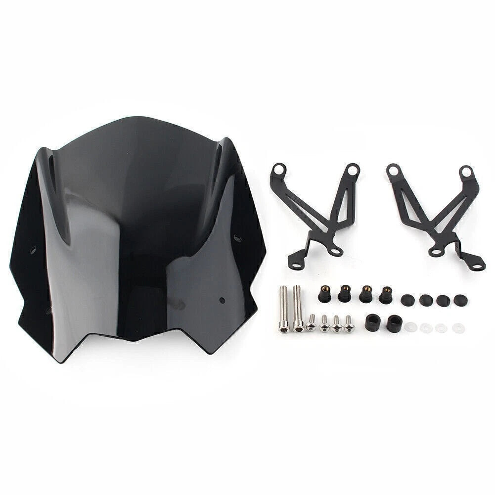 Front Windshield Windscreen for BMW G310R (2017–2018) Black w/Bracket