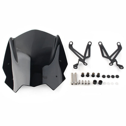 Front Windshield Windscreen for BMW G310R (2017–2018) Black w/Bracket