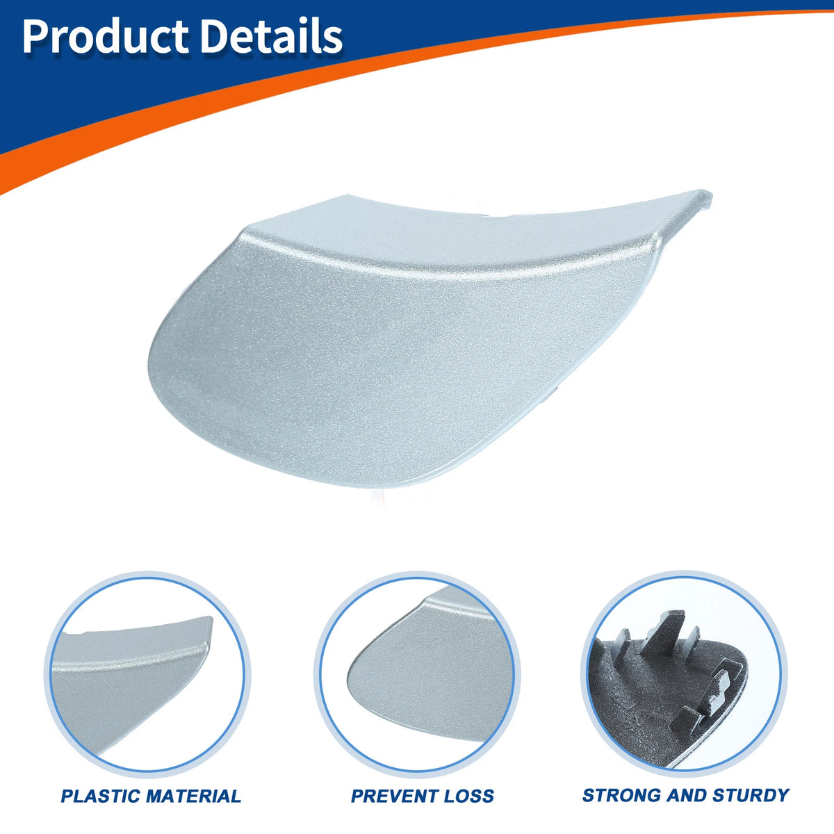 Tow Hook Cover for Mercedes-Benz GLE (No.A2928854922) (2016–2023) Silver Tone