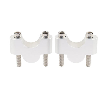 Motor HandleBar Risers Mount Clamp 1 1/8 28mm For Honda Suzuki Kawasaki Silver
