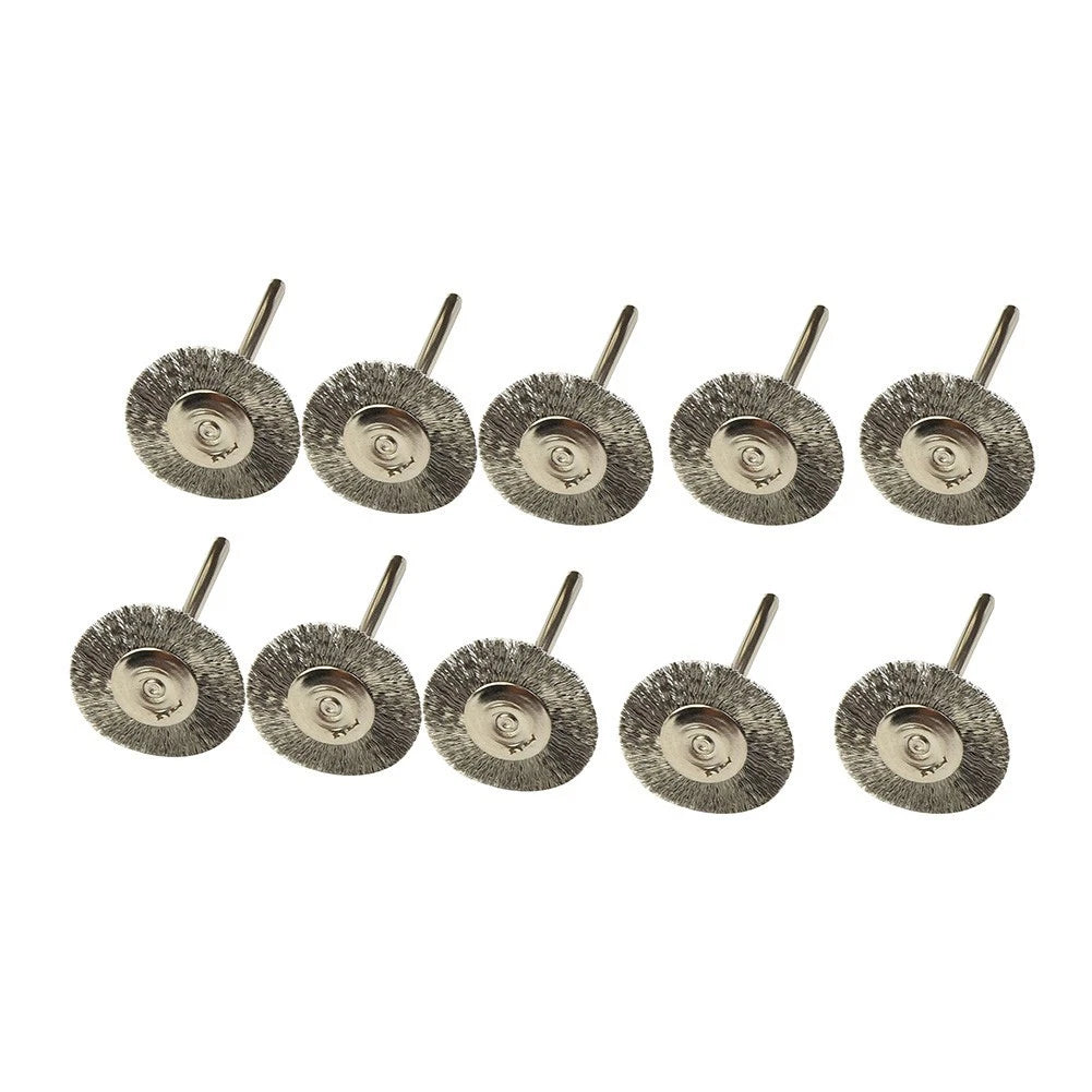 10pcs Set Wire Wheel Polishing Deburring Brushes for Rotary Grinder Tools