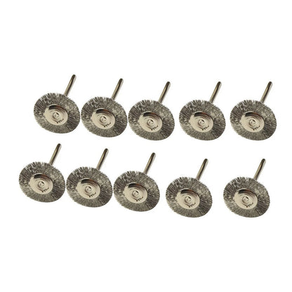 10pcs Set Wire Wheel Polishing Deburring Brushes for Rotary Grinder Tools