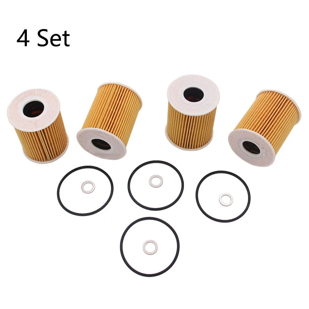 Set of 4 Oil Filters for Hyundai Genesis G80, Kia Sedona (2015–2020) 26320-3CKB0