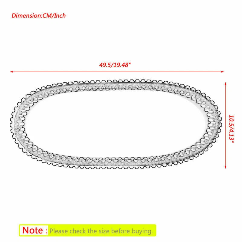 Drive Belt for Yamaha Bravo Enticer Exciter Phazer T9 (820-17641-01-00)