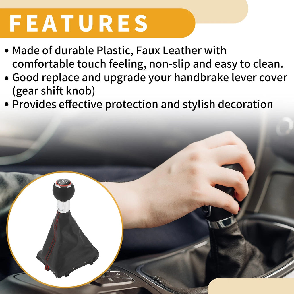 Gear Shift Knob with Boot Dust Cover Replacement for Audi A3 (2010–2019)