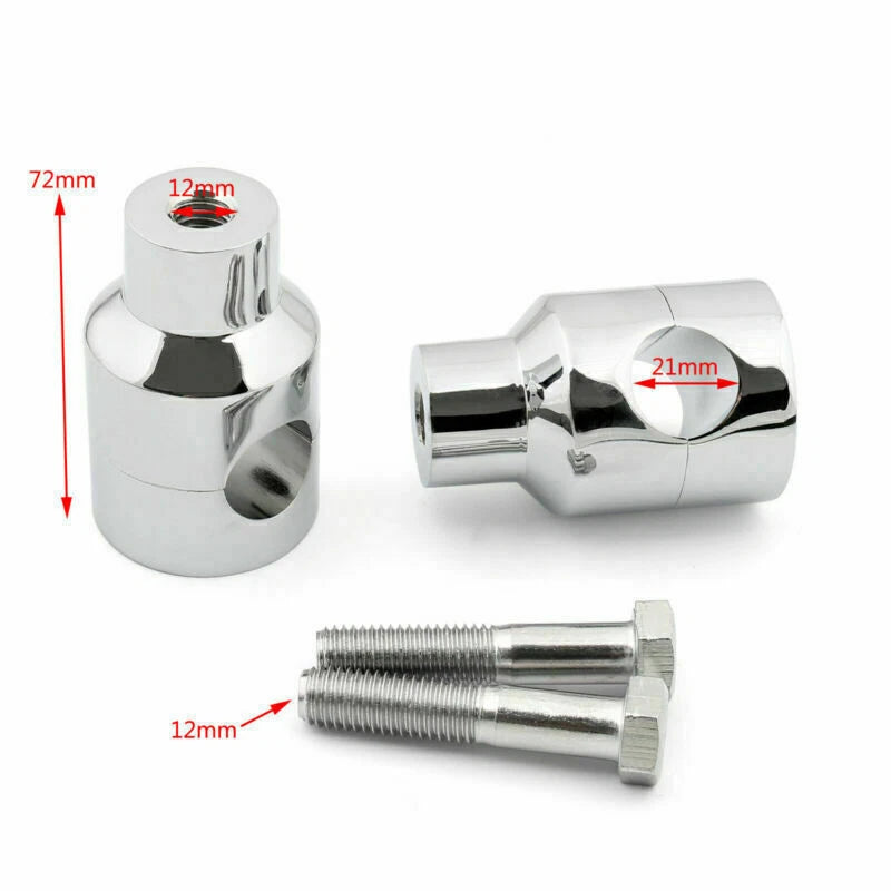 Handle Bar Riser Mounting Clamps for Motorcycle Bike 7/8" (CR T9)