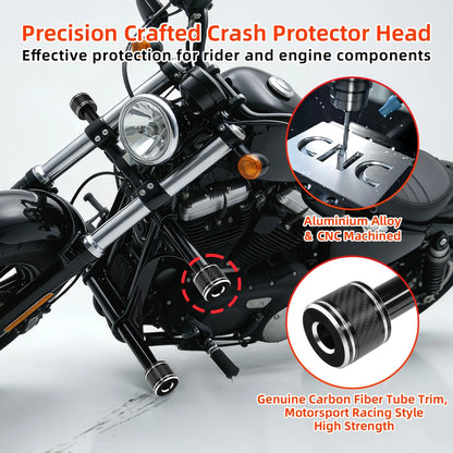 Engine Guard Crash Bar for Harley Sportster XL 883 XL1200 48 (2004–2022) Black