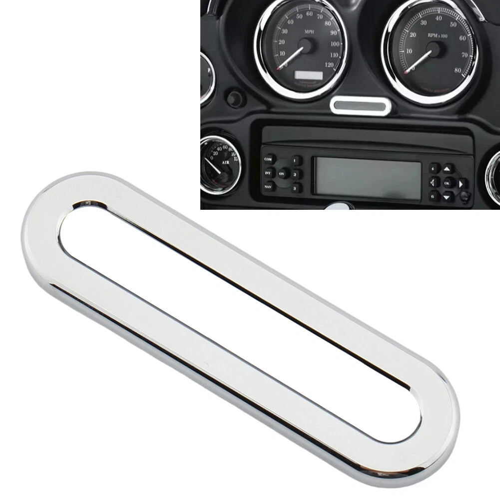 Chrome Instrument Indicator Lamp Bezel Cover for Harley Road Street Glide (1996–2013)