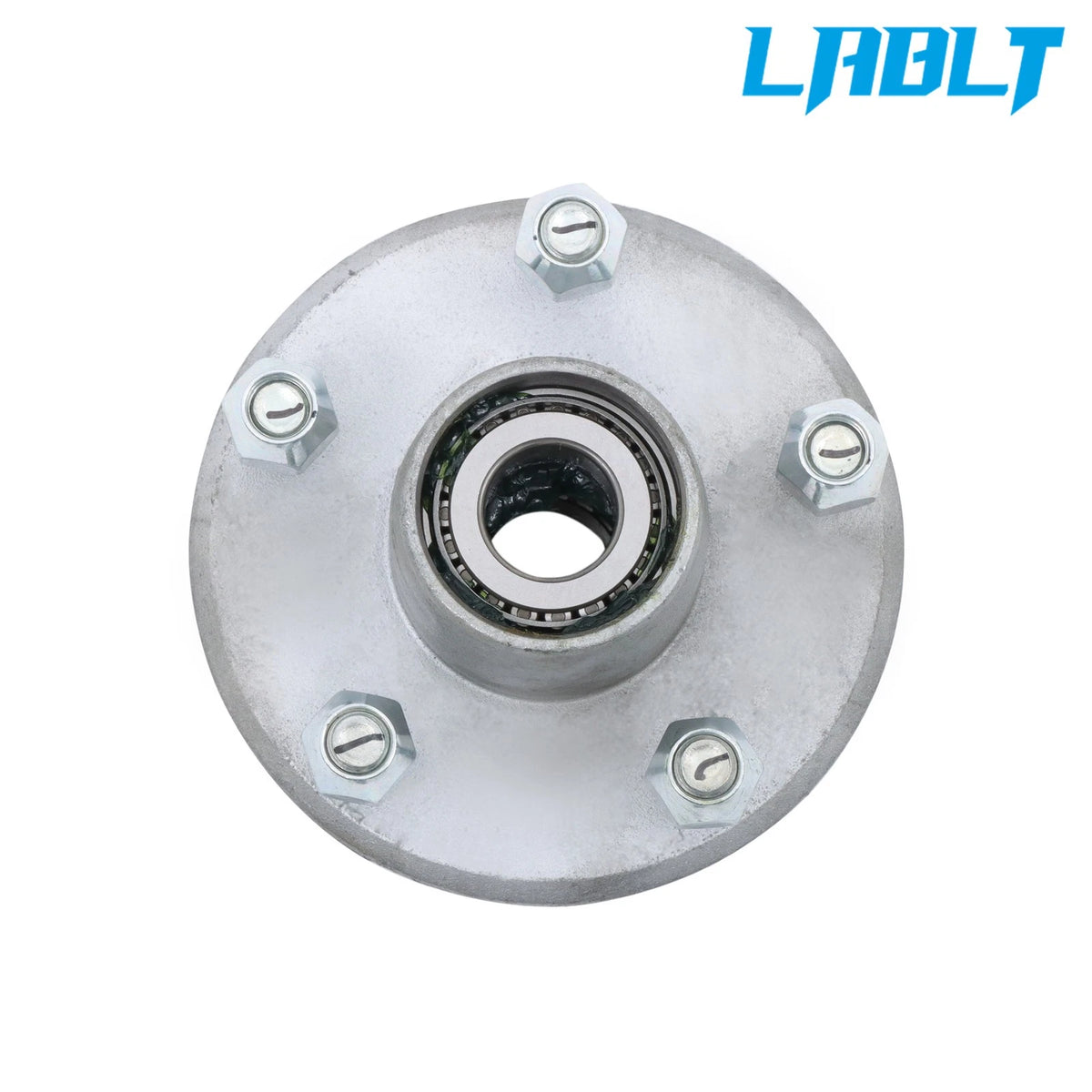 Set of 5 Pregreased Galvanized Trailer Hub Kit for 2000lb Axle (1")