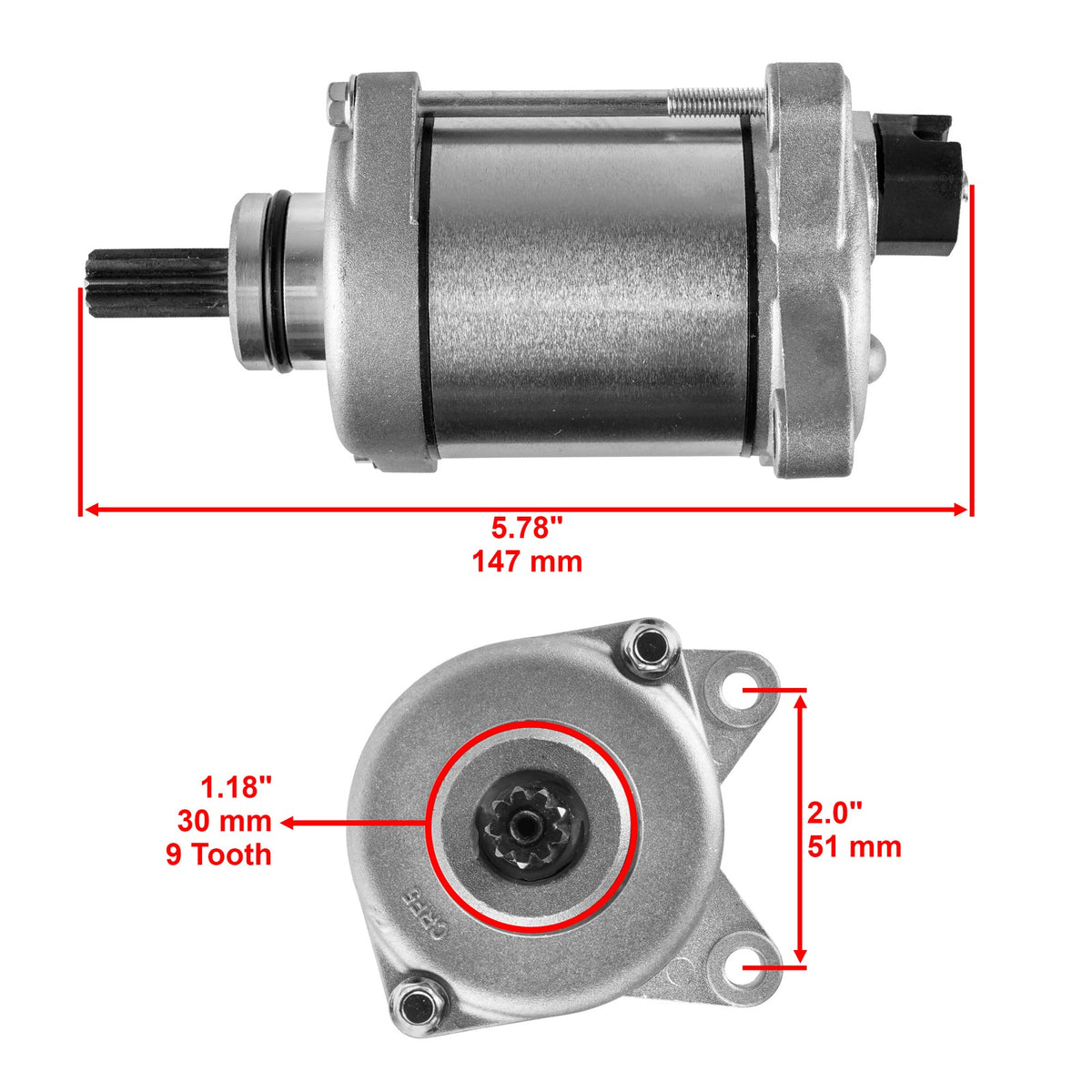 Starter Motor Replacement for Honda TRX250TM Recon 250 (2008–2021)
