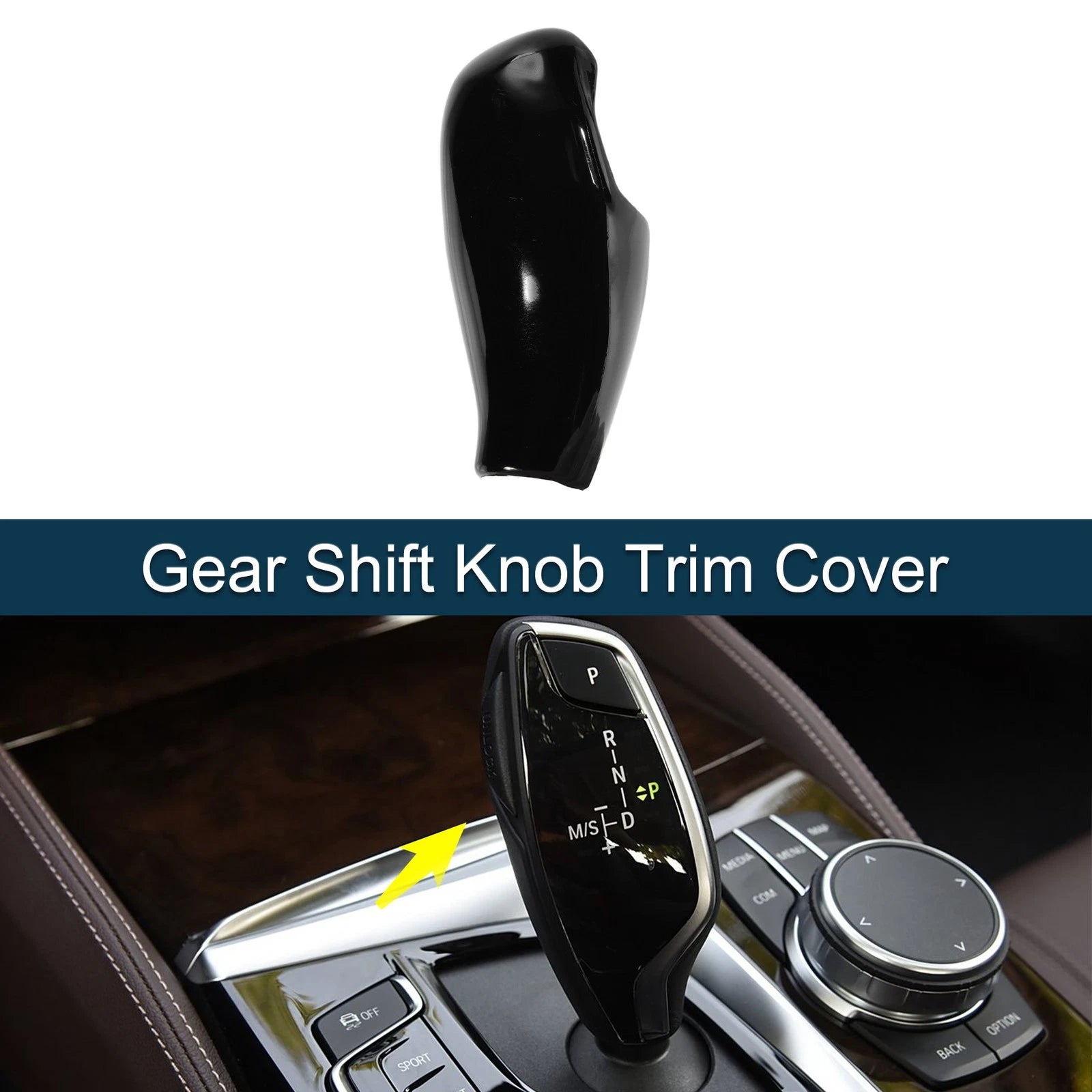 ABS Gear Shift Knob Cover Replacement for BMW 5 6 7 Series (2011–2020)