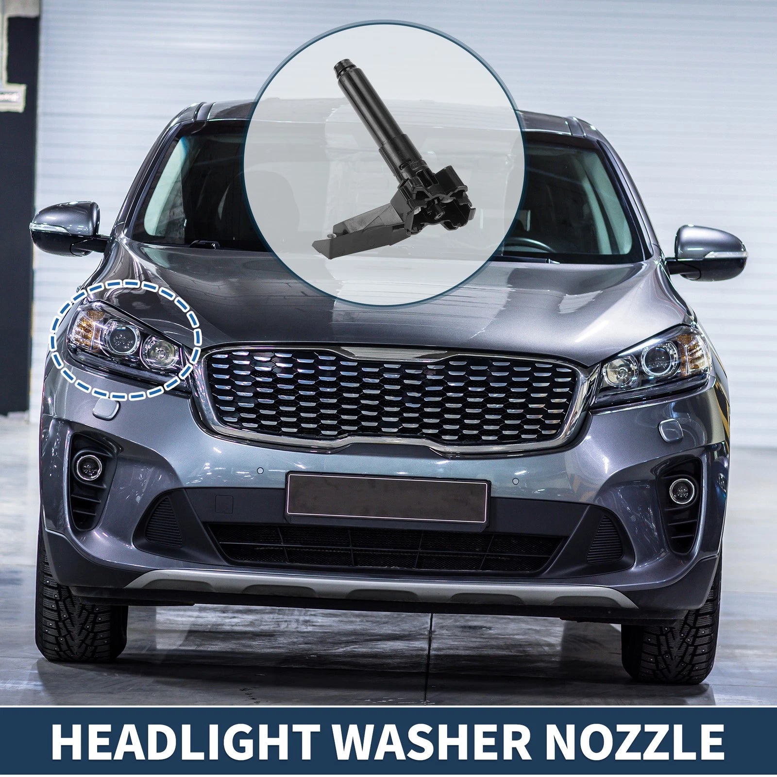Front Passenger Headlight Washer Nozzle Replacement for Mitsubishi Outlander (2013–2021)
