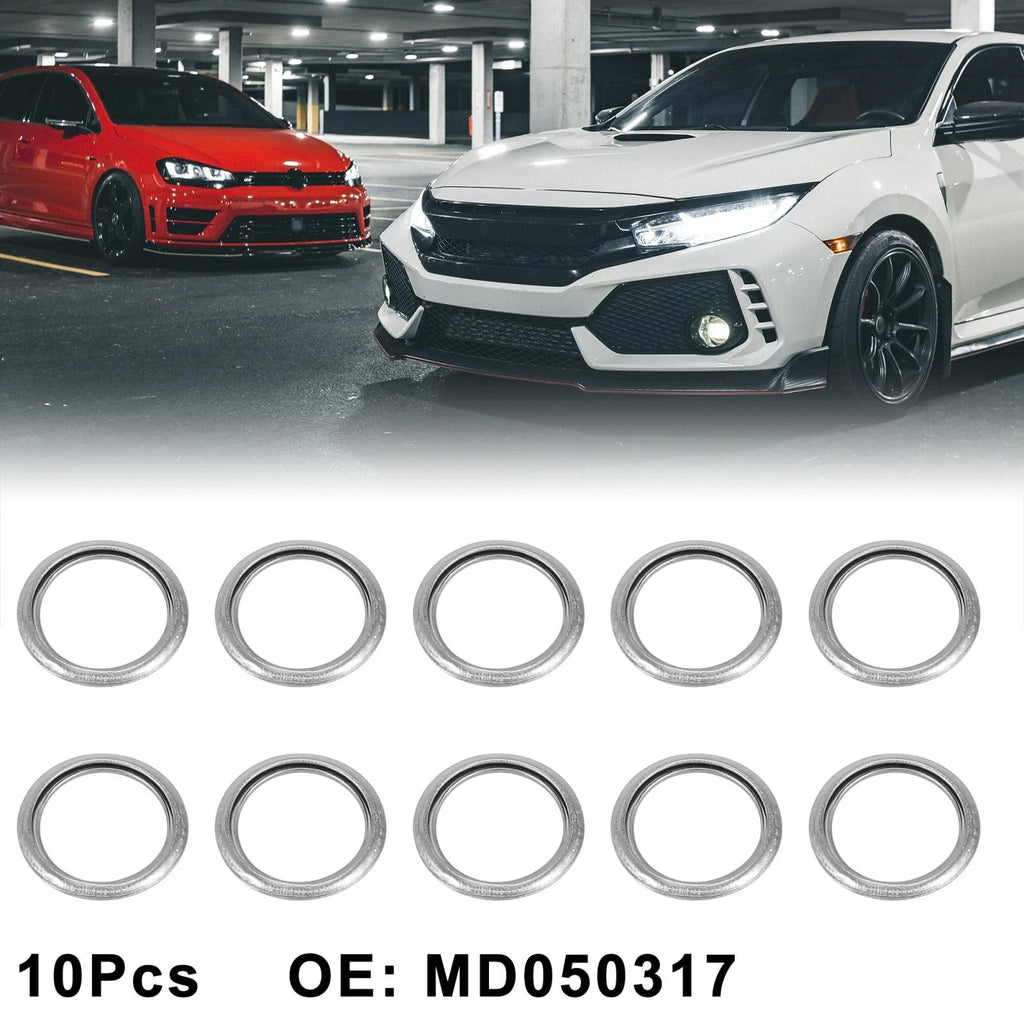 Oil Drain Plug Gasket Set Replacement for Mitsubishi Lancer Outlander Eclipse (10PCS) (2008–2018)