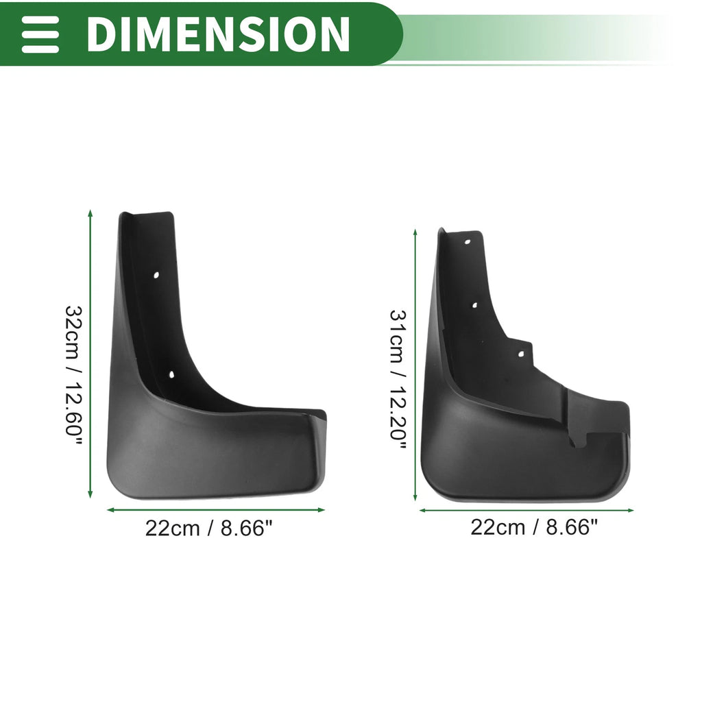 Mud Flaps Splash Guards 1 Set Mud Guards for Mitsubishi Outlander (2006–2008)