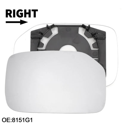Right Side White Mirror Glass for Peugeot 106 (1991–2004)